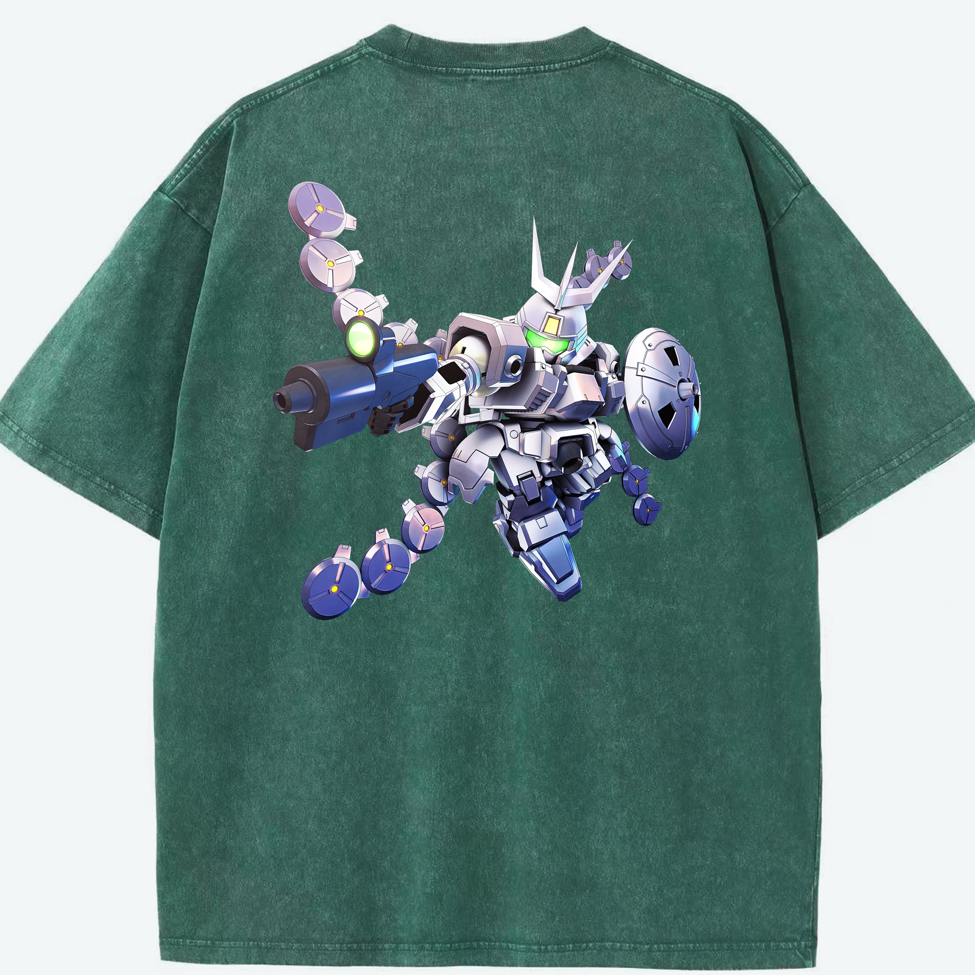 （画像用） 機動戦士ガンダム Mobile Suit Gundam 綿100% ヴィンテージ風 半袖Tシャツ（背面プリント）